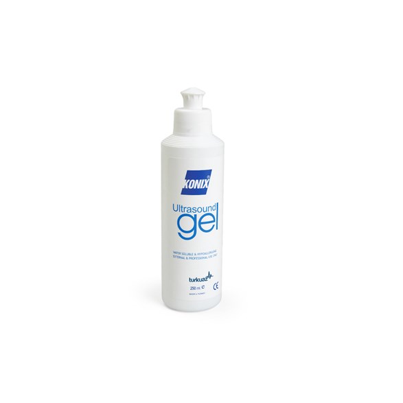 Ultraljudsgel färgad, smal flaska, 250ml