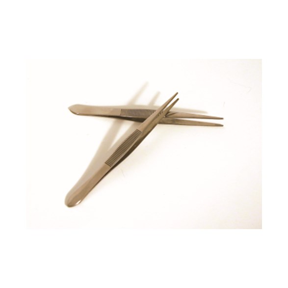 Spetsig pincett, metall, 12cm