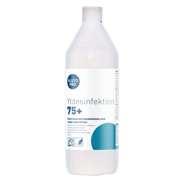 Kiilto Pro Ytdesinfektion 75+, 1000 ml, 12 flaskor