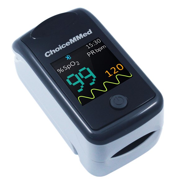 Pulsoximeter, fingertopp, blåtand, perfusionsindex, fodral