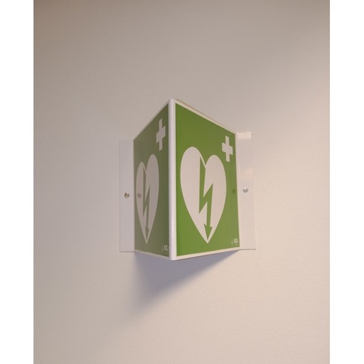 Skylt AED ILCOR 3D, plåt
