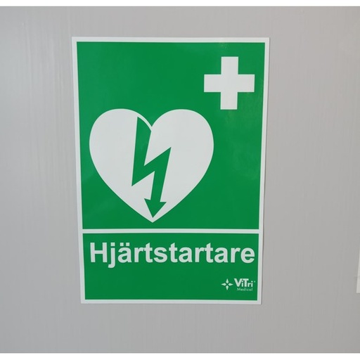 Klisterdekal AED, ILCOR, dubbelsidig