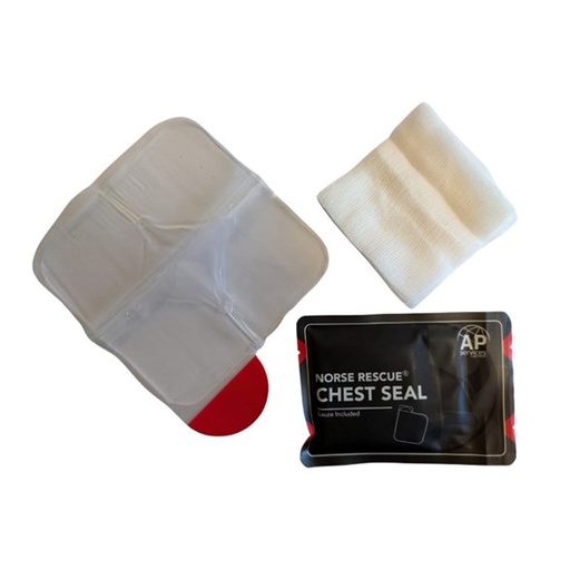 Chest Seal vented, Norse Rescue, förband
