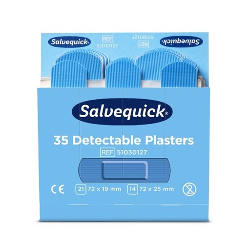 Cederroth Blue Detectable Plåster, refill, 6 refill/ask
